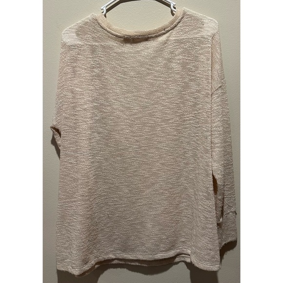 Anthropologie Maeve Beige Knit Side Pocket Long Sleeve‎ Size Large - Picture 6 of 6